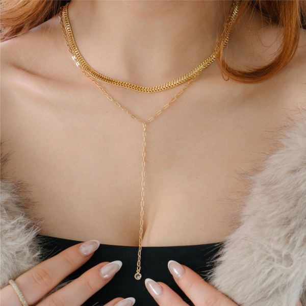Nib Baby Link Up Lariat Necklace